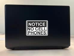 5in x 3.5in Notice No Cell Phones Sticker Vinyl Door Signs Business Sign - Image 3
