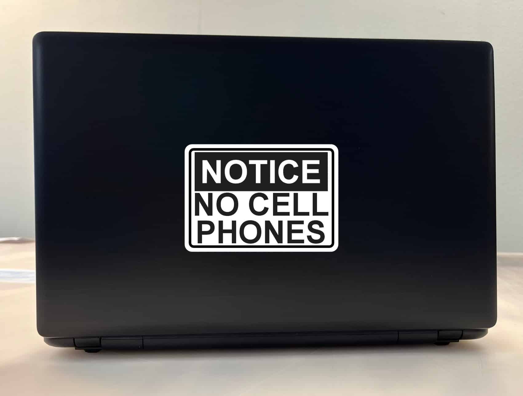 5in x 3.5in Notice No Cell Phones Sticker Vinyl Door Signs Business Sign - Image 3