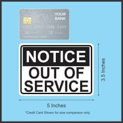 5inx3.5in Notice Out Of Service Sticker Vinyl Sign Business Stic - Image 6
