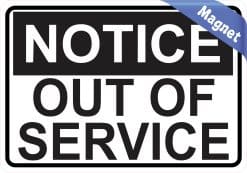 5in x 3.5in Notice Out Of Service Magnet Signs Magnetic Business - Image 2