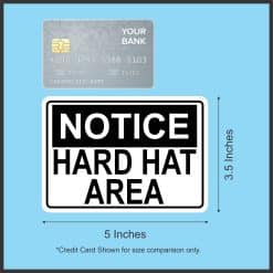 5in x 3.5in Hard Hat Area Sticker Vinyl Construction Safety Sign Stickers - Image 5
