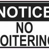 no loitering