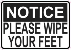 please wipe your feet