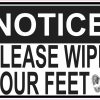 please wipe your feet