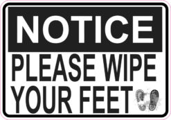 please wipe your feet