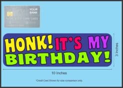 10in x 3in Blue Honk Its My Birthday Bumper Magnet