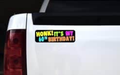 Honk Its My 60th Birthday Sticker, 10 by 3 inches