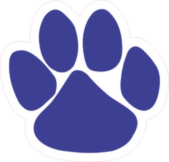 Blue Paw Print bumper sticker