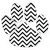 Black and White Chevron Paw Print bumper sticker
