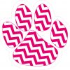 Pink Chevron Paw Print bumper sticker