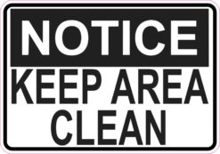 keep area clean