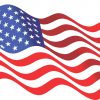 Waving American Flag sticker
