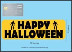 10in x 3in Zombie Happy Halloween Magnet Magnetic Holiday Bumper Magnets
