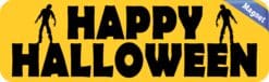 10in x 3in Zombie Happy Halloween Magnet Magnetic Holiday Bumper Magnets