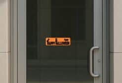 10in x 3in Orange Happy Halloween Bumper Sticker Vinyl Holiday Stickers
