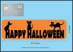 10in x 3in Orange Happy Halloween Magnet Magnetic Holiday Bumper Magnets