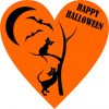 Happy Halloween Heart sticker