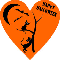 Happy Halloween Heart sticker