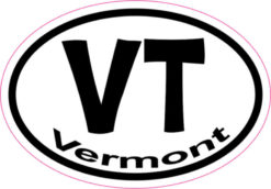 Oval VT Vermont sticker