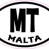 Oval MT Malta sticker