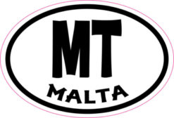 Oval MT Malta sticker