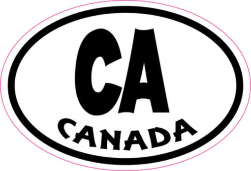 Oval CA Canada sticker