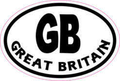 Oval GB Great Britain sticker