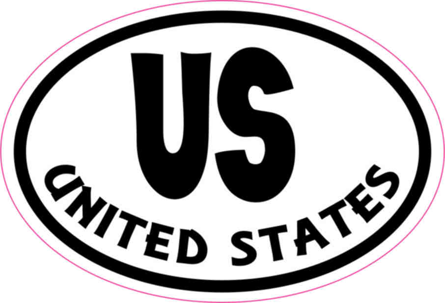 Oval United States sticker