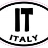 Oval IT Italy sticker
