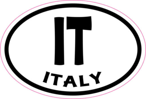 Oval IT Italy sticker
