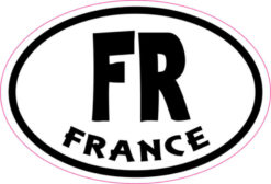 Oval FR France sticker
