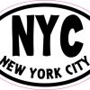 Oval NYC New York City sticker