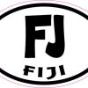 Oval FJ Fiji sticker