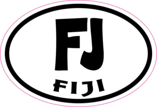 Oval FJ Fiji sticker