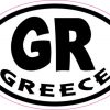 Oval GR Greece sticker