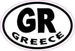 Oval GR Greece sticker