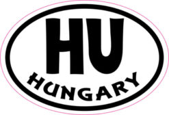 Oval HU Hungary sticker