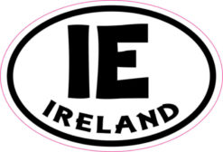 Oval IE Ireland sticker