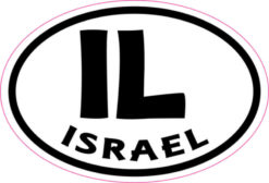 Oval IL Israel sticker