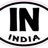 Oval IN India Vinyl Sticker