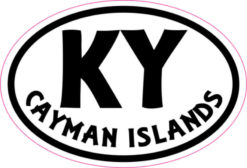 Oval KY Cayman Islands sticker