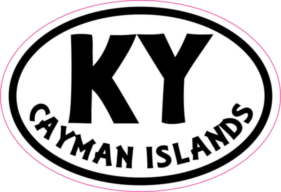 Oval KY Cayman Islands sticker