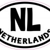Oval NL Netherlands sticker