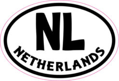 Oval NL Netherlands sticker