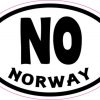 Oval NO Norway sticker
