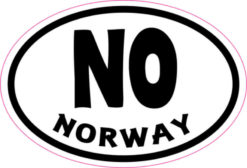 Oval NO Norway sticker