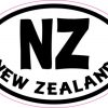 Oval NZ New Zealand sticker
