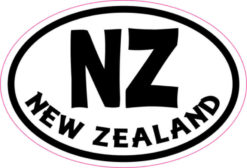 Oval NZ New Zealand sticker