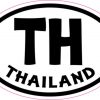 Oval TH Thailand sticker