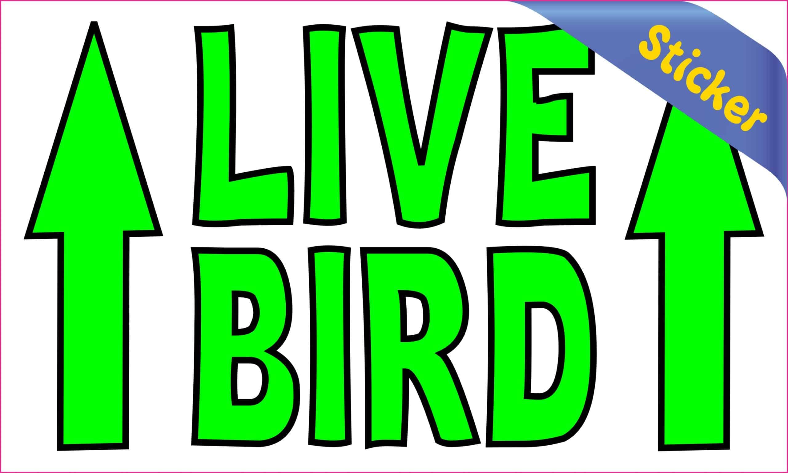 5in x 3in Live Bird Sticker Vinyl Animal Sign Decal Animal Cage Stickers - Image 2